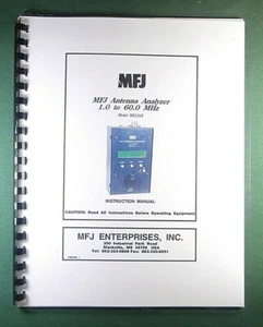 MFJ 213 Antenna Analyzer Instruction Manual: w/Clear Protective Covers! - Picture 1 of 1