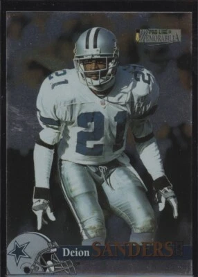1996 Pro Line Memorabilia #45 Deion Sanders - Dallas Cowboys - Image 1 of 2