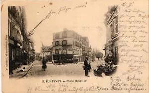 Frankreich 1903 Postkarte von Suresnes nach Deutschland. Henri IV Vierkant (P111) - Bild 1 von 2