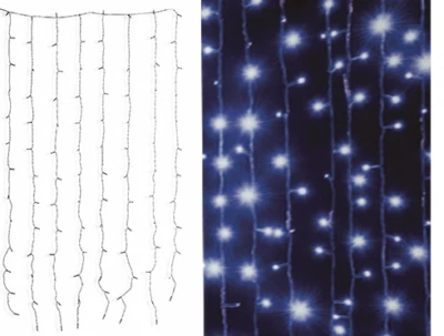 KOOPER LUCI DECORATIVE DI NATALE TENDE Led a batteria 4,5 Volts per esterno