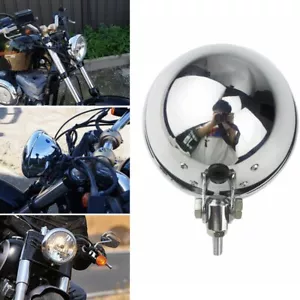 Chrome Round 5.75'' LED Headlight Housing Bucket Shell For Harley Dyna Road King - Picture 1 of 11