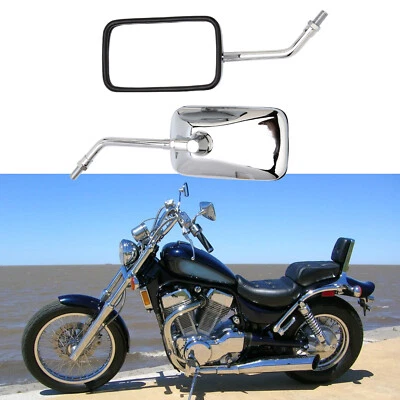 10mm Rectangle Motorcycle Rear View Mirrors For Suzuki Intruder 800 1400 1800 — 第 1/4 张图片