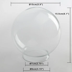 Pathson Handblown Clear Glass Shade for Retro Industrial Pendant Light Wall Lamp - Picture 1 of 12