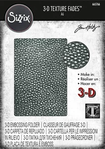 Sizzix Cracked Leather 3D Embossing folder #665766 Retail $11.99 by Tim Holtz - Picture 1 of 15