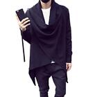 Men Cape Cloak Poncho Coat Hipster Punk Jacket Tops Trench Outwear Gothic Loose