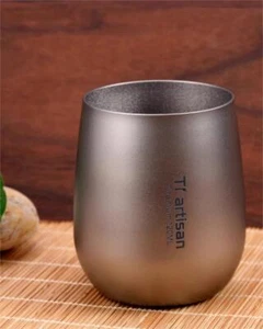 4 oz/120ml Double Wall Titanium Water Tea Coffee Cup Insulated Drinking Cup Mug - Picture 1 of 9