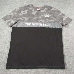 The North Face T-Shirt Herren Large Logo Colorblock Digital Camoflauge Grid Grau - Bild 1 von 8