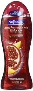Softsoap Body Wash Juicy Pomegranate & Mango with Fruit Extract 20 oz Pack of 3 - Picture 1 of 3
