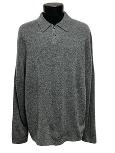 Joseph Abboud Men’s Size L Sweater Merino Wool Nylon Spandex Gray Italy Vintage - Picture 1 of 9