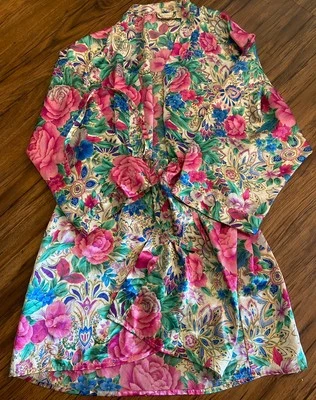 Vintage Victoria’s Secret Gold Label Floral Robe P/S Petite Small Dress Pajama - Image 1 of 3