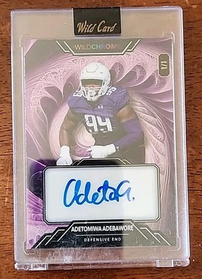 Adetomiwa Adebawore 2023 Wild Card Chrome AUTO RC 1/1 ~ Indianapolis Colts DE - Image 1 of 2