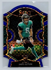 2020 Panini Select #98 Jake Luton Blue Prizm Die Cut RC - Bild 1 von 2