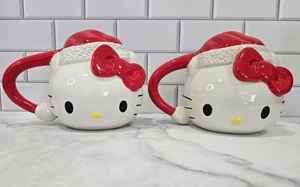 2 - Hello Kitty Natale Vacanze 3D Babbo Natale Cappello Tazze Ceramica Bioworld 2023 - Foto 1 di 8