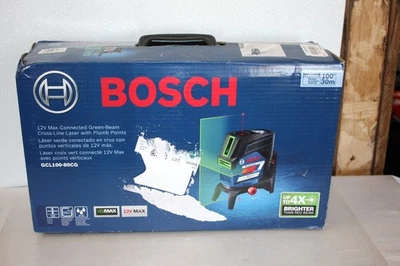 NEW - Bosch GCL100-80CG 12V Max Green-Beam Cross-Line Laser with Plumb Point - Image 1 of 4