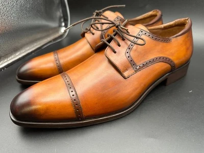 Mezlan Size 11 M  Leather Lace Up Spain  Brown Spain Shoes MEN'S - Image 1 of 4