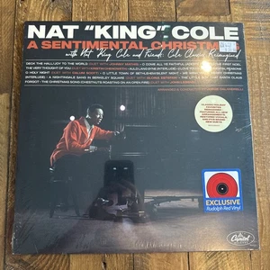 NAT KING COLE A Sentimental Christmas Red Vinyl LP "KING" and Friends New Sealed - Picture 1 of 2