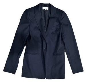 Blazer REISS Para Mujer EE. UU. 6 Azul Marino HARTLEY Texturizado Pecho Único Blazer Chaqueta - Imagen 1 de 12