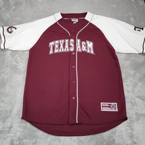 Texas A&M Aggies Baseball Jersey Mens XL Maroon White College Colosseum - Picture 1 of 12