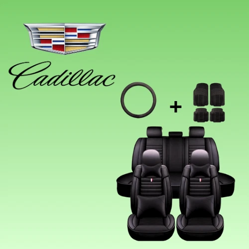 Cojín de cuero de lujo negro con cojín de 5 asientos para todos los Cadillac Foto 1 de 4