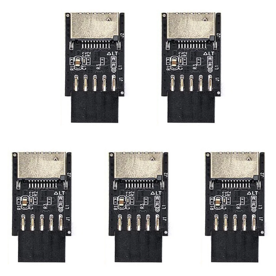 5X Scheda Madre USB2.0 9Pin A TYPE-C A-KEY Convertitore Connettore Anterior3802 - Immagine 1 di 1