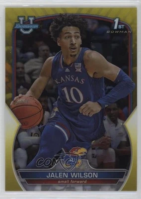 2022-23 Bowman U Chrome Yellow Refractor /75 Jalen Wilson #67 - Image 1 of 2