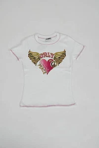 WINGED HEART 3/4 SLEEVED TOP ( GT24 ) - Picture 1 of 1