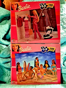 2 BARBIE NIB Vintage Jigsaw Puzzles 100 pc Ages 5-8 Sealed 11.5"x 15" Dated 2000 - Picture 1 of 12