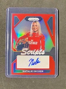 2024 Prizm Racing Natalie Decker Scripts Red Prizm Auto #S-NDR 99/99 BOOKEND! - Picture 1 of 2
