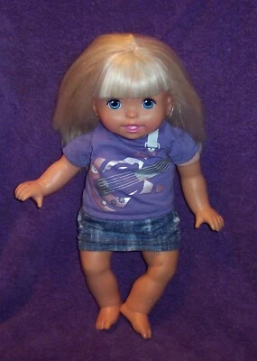 Vintage 2011 Mattel Little Mommy Blonde Hair Blue Eyes 13" Vinyl Cloth Doll - Image 1 of 4