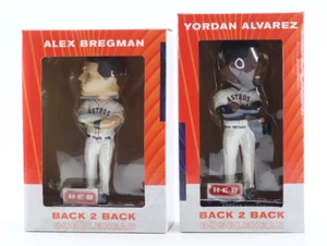 Houston Astros Yordan Alvarez & Alex Bregman BACK 2 BACK 2021 2 Bobbleheads - Foto 1 di 9