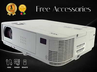 NEC NP-M322W Projektor DLP 3200 Lumen Heimkino PC 3D Bereit 1080p W / Paket - Bild 1 von 4