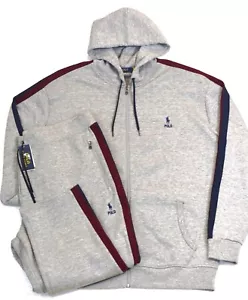 Polo Ralph Lauren Doppelstrick Trainingsanzug Hoodie Hose Logo Set 2XLT 2XL Tall Neu mit Etikett - Bild 1 von 9