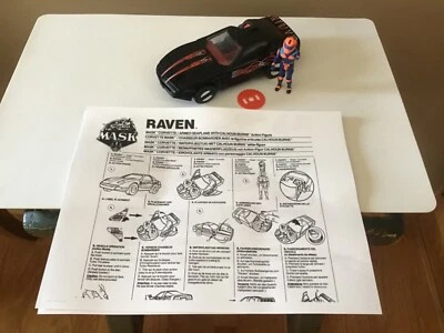 Kenner M.A.S.K. 1986 FIGURA DE ACCIÓN RAVEN CORVETTE HIDROAVIÓN CALHOUN BURNS con INST. Foto 1 de 4