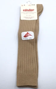 Condor Barcelona Tan Kids Size 6 Ribbed Knee Socks Spain New - Picture 1 of 4