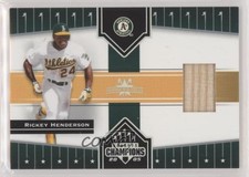 2005 Donruss Champions Impressions Materials Rickey Henderson #189 HOF