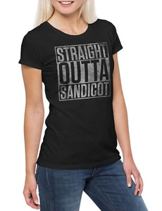 Straight Outta Sandicot Womens T-Shirt Billions Symbol Sign Logo Sign Company - Picture 1 of 3
