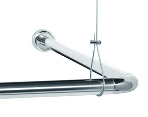 Libaro Duschstangen Universal Set für Badewannen Eck-Duschen L Form  - Bild 1 von 8