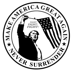 Donald Trump - MAKE AMERICA GREAT AGAIN -Self inking Rubber Stock stamp -1-5/8" - Picture 1 of 4
