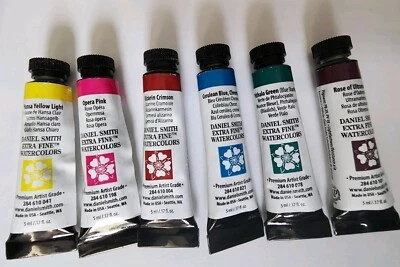 6 DANIEL SMITH Extra Fine Watercolor Paints-5ml-Artist Grade. - Image 1 of 3