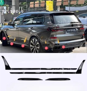 10PCS Gloss Black Side Door Body Molding Cover Trims For BMW X7 G07 LCI 23-2025 - Picture 1 of 12