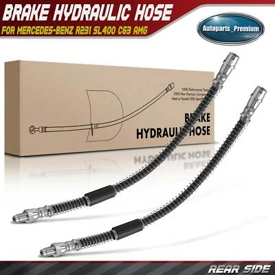 2x Manguera hidráulica de freno trasero izquierdo y derecho para Mercedes-Benz R231 SL400 C63 AMG Foto 1 de 4