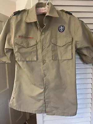 Crisp Boy Scouts Of America Youth Large Uniform Shirt Cotton Poly blend BSA - Image 1 of 4