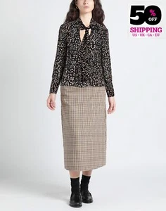 RRP€238 PATRIZIA PEPE Crepe Top IT42 US6 UK10 M Abstract Pattern Fly Logo - Picture 1 of 8