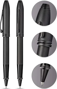 Bolígrafo Cross Townsend negro micro arrugado con chorro de arena negro PVD - Imagen 1 de 2