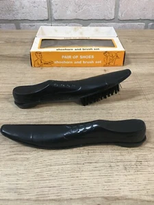 Vintage "Pair of Shoes" Shoehorn and Brush Set - Picture 1 of 6