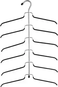 Multiple Clothes Hanger Space Saver Multi Shirt Blouse Holder Tier 6 Non Slip - Picture 1 of 6