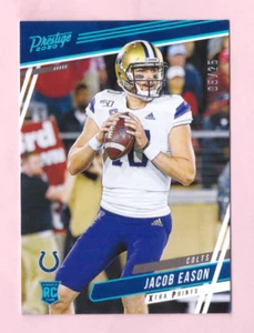 2020 Panini Prestige JACOB EASON Rookie Card Colts Xtra Points Blue 5/25 SSP - Picture 1 of 2
