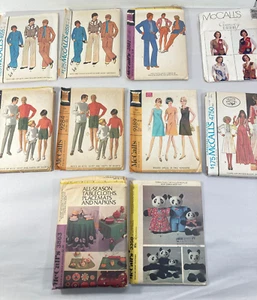 Sewing Patterns Vtg McCalls Butterick Men Boys Women Dresses Lot Of 31 - Picture 1 of 6