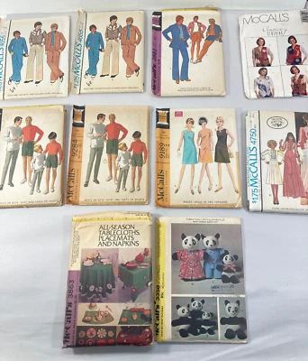 Sewing Patterns Vtg McCalls Butterick Men Boys Women Dresses Lot Of 31 - Image 1 of 4