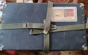 Caja de envío/lavandería vintage años 50 con dirección de franqueo y devolución 18 X 12 - Imagen 1 de 16